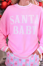 Load image into Gallery viewer, Santa Baby Pink Jacquard Knit Sweater