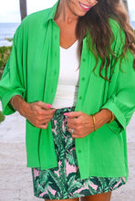 Load image into Gallery viewer, Sloane Neon Lime Button Down Top