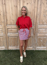 Load image into Gallery viewer, Gingham Glory Skort