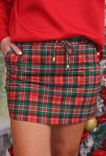Load image into Gallery viewer, Red Christmas Paid Skort