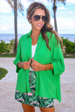 Load image into Gallery viewer, Sloane Neon Lime Button Down Top