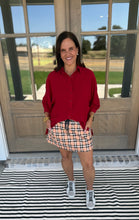 Load image into Gallery viewer, Sloane Burgundy Button Up Top