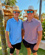 Load image into Gallery viewer, Performance Texas Light Blue Polo