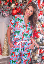 Load image into Gallery viewer, Jingle Bows Ruffle Pajama Set