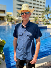 Load image into Gallery viewer, Performance Navy Western Shirt