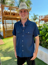 Load image into Gallery viewer, Performance Navy Western Shirt