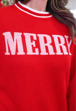 Load image into Gallery viewer, Red Merry Jacquard Knit Sweater