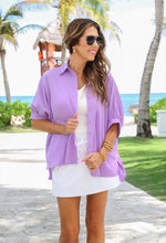 Load image into Gallery viewer, Sutton Lavender Button Top