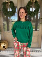 Load image into Gallery viewer, Fa La La Velvet Patch Luxe Pullover Top
