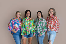 Load image into Gallery viewer, Cherry Red Bubble Sleeve Top
