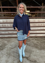 Load image into Gallery viewer, Sloan Navy Oversized Top
