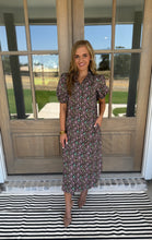 Load image into Gallery viewer, Olive Floral Maxi Dress
