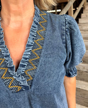 Load image into Gallery viewer, Dark Denim Straight Lined Dress
