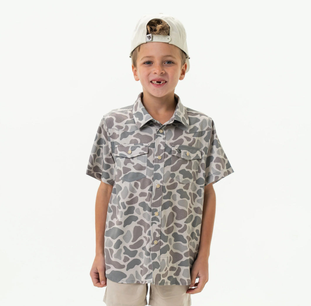 Youth Classic Deer Camo Western Shirt