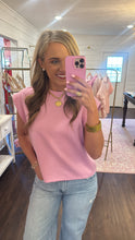 Load image into Gallery viewer, Mia Pink Tank Ridged Top
