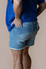 Load image into Gallery viewer, Medium Wash High Waist Distressed Judy Blue Shorts
