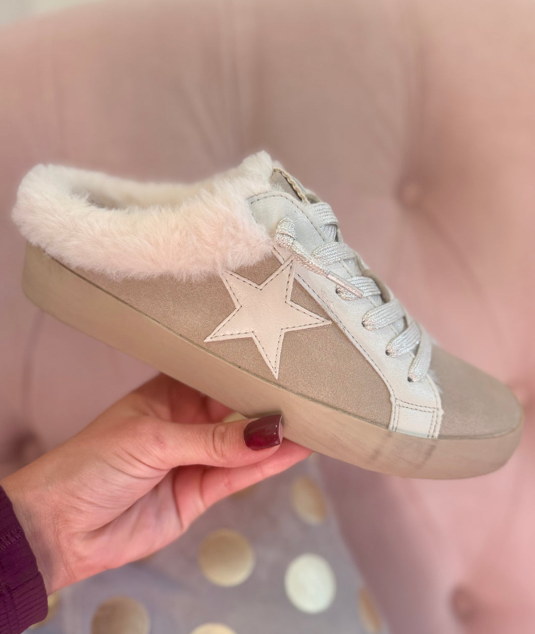 Shu Shop Taupe Suede Slip On Sneaker
