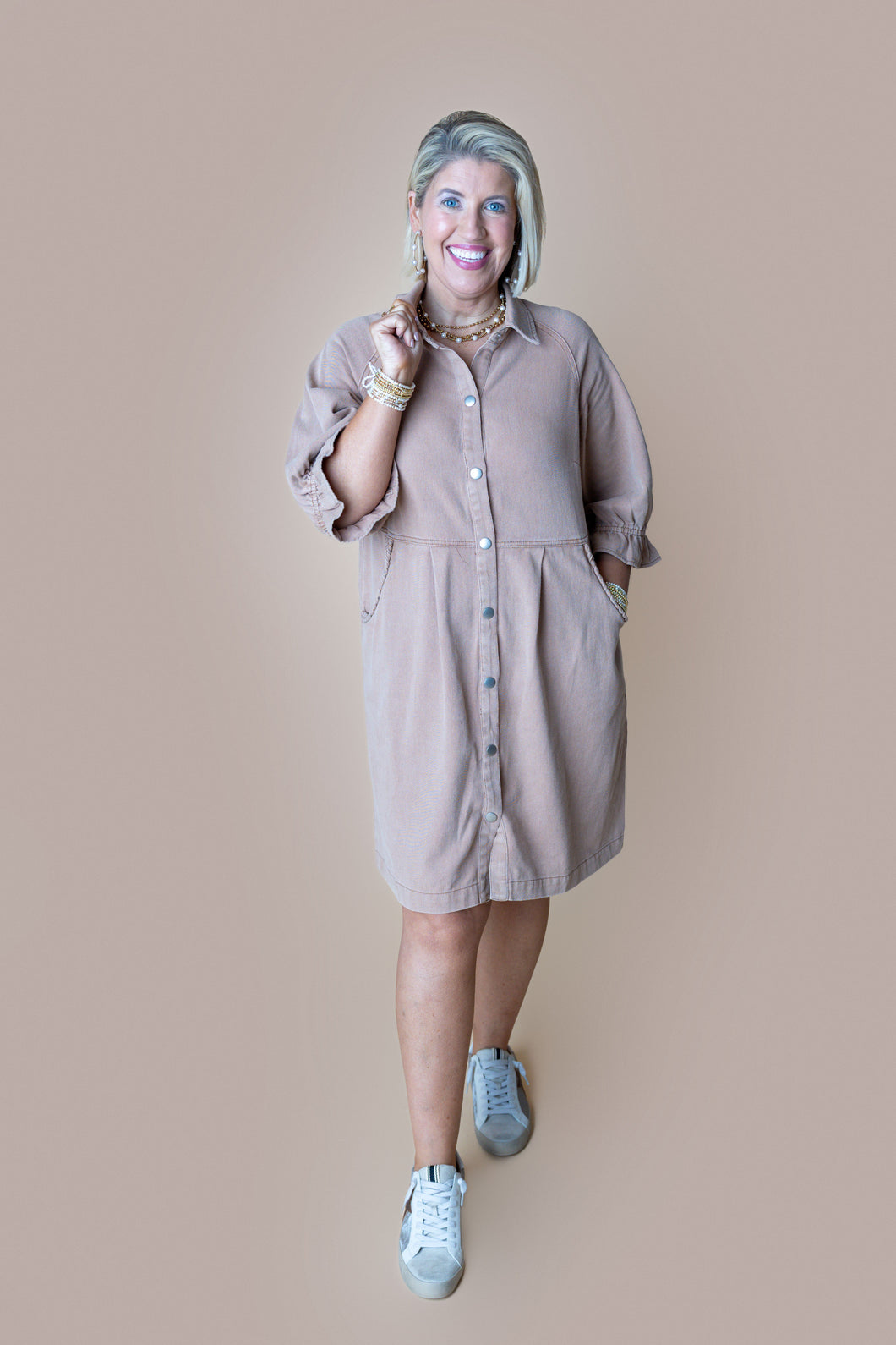 Brown Denim Dress
