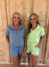 Load image into Gallery viewer, Dusty Blue Scalloped Set
