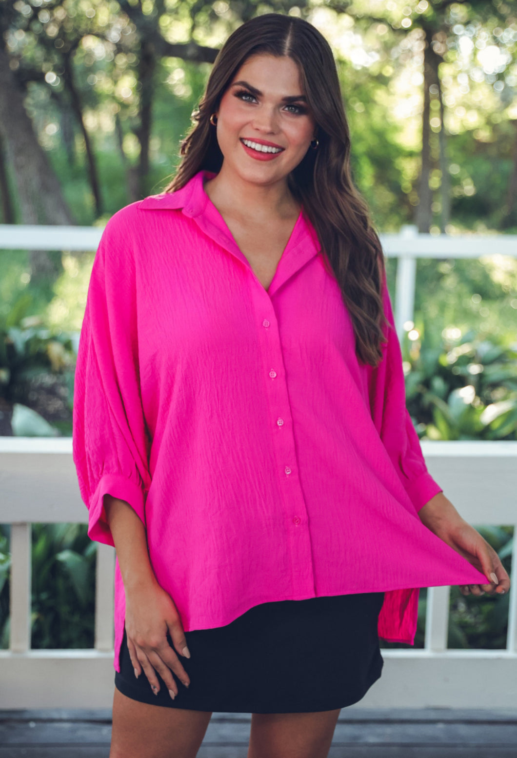 Sloane Button Up Pink Top