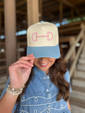 Load image into Gallery viewer, Bit Denim &amp; Pink Canvas Cap
