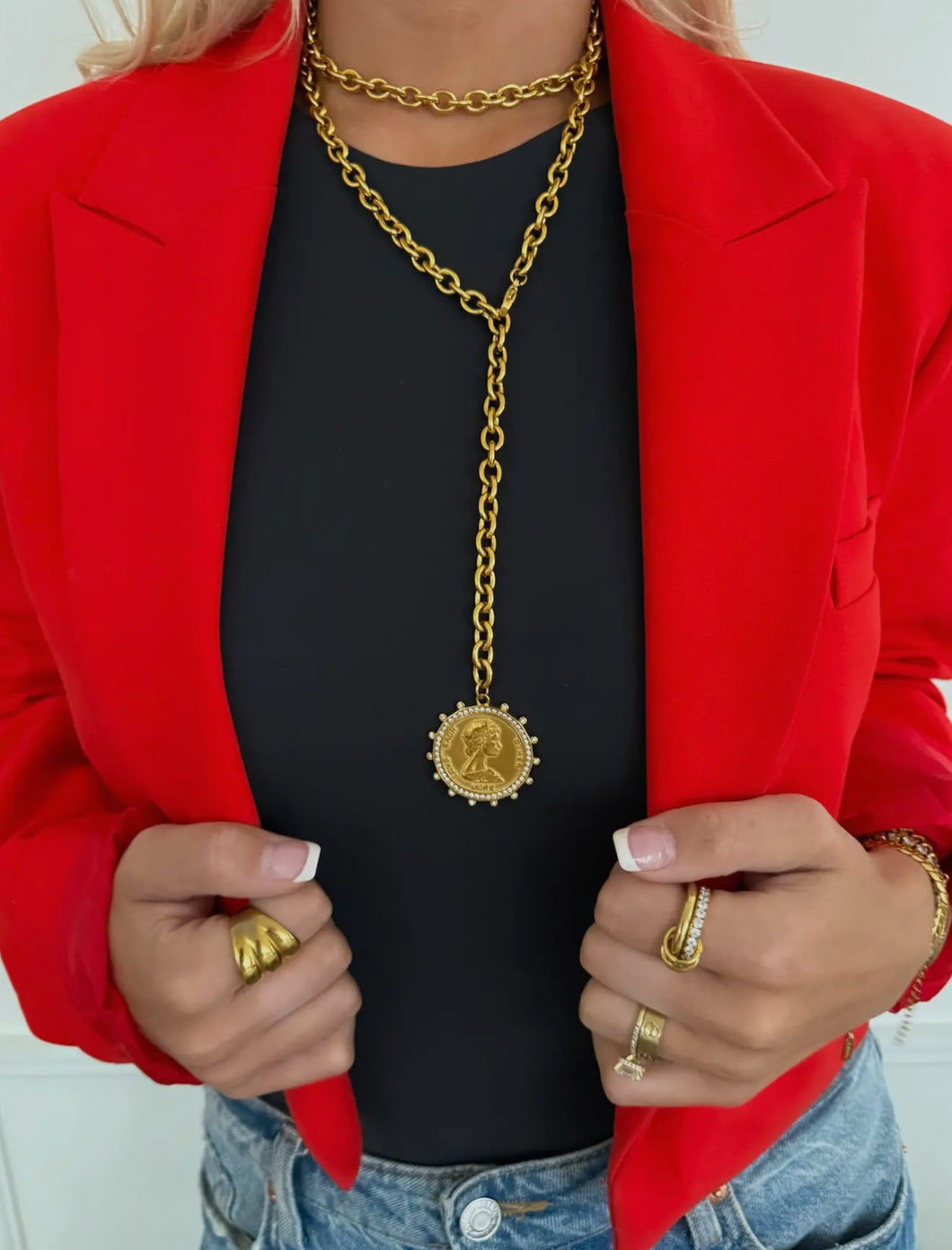XL Wrap Around Coin Necklace