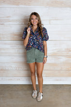 Load image into Gallery viewer, Olive Denim Shorts
