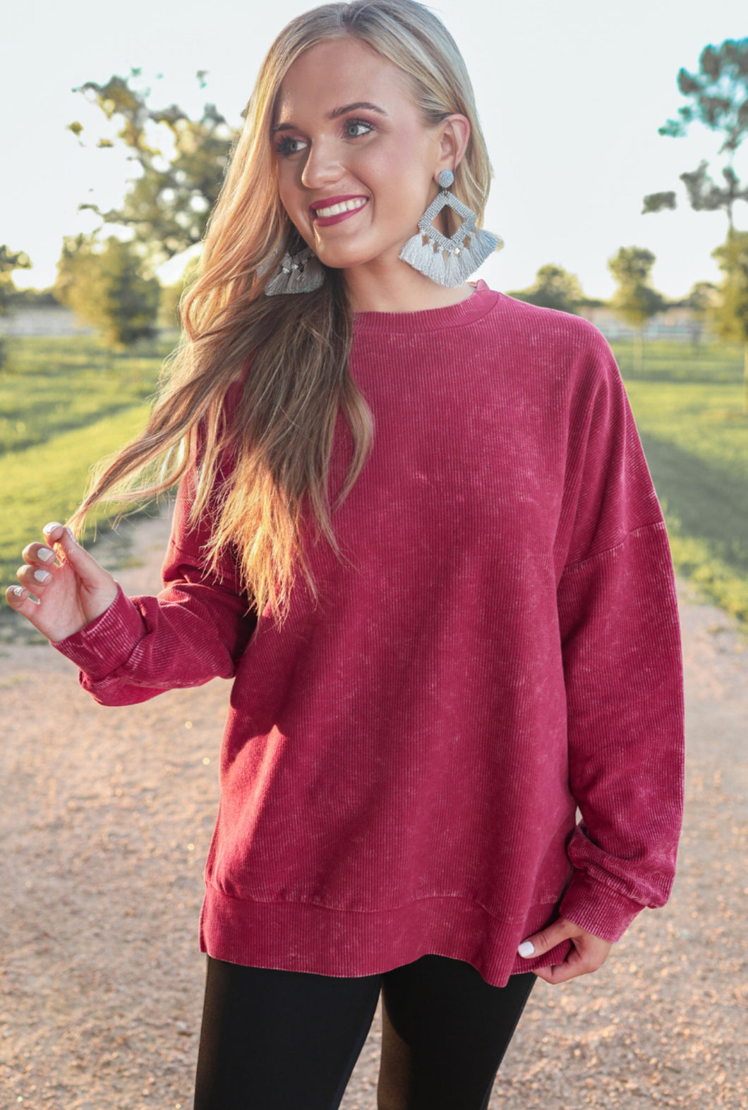 Maroon Alexis Pullover