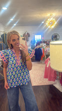 Load image into Gallery viewer, Blue Bradley Floral Top
