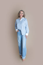 Load image into Gallery viewer, Blue Pin Striped Top
