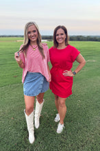 Load image into Gallery viewer, Red Athletic Drawstring Dress
