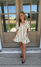 Load image into Gallery viewer, Jill Black &amp; Cream Stripe Dress
