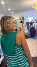 Load image into Gallery viewer, Green &amp; Blue Stripe Dress
