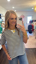 Load image into Gallery viewer, Cassie Navy Stripe Top
