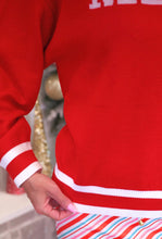 Load image into Gallery viewer, Red Merry Jacquard Knit Sweater
