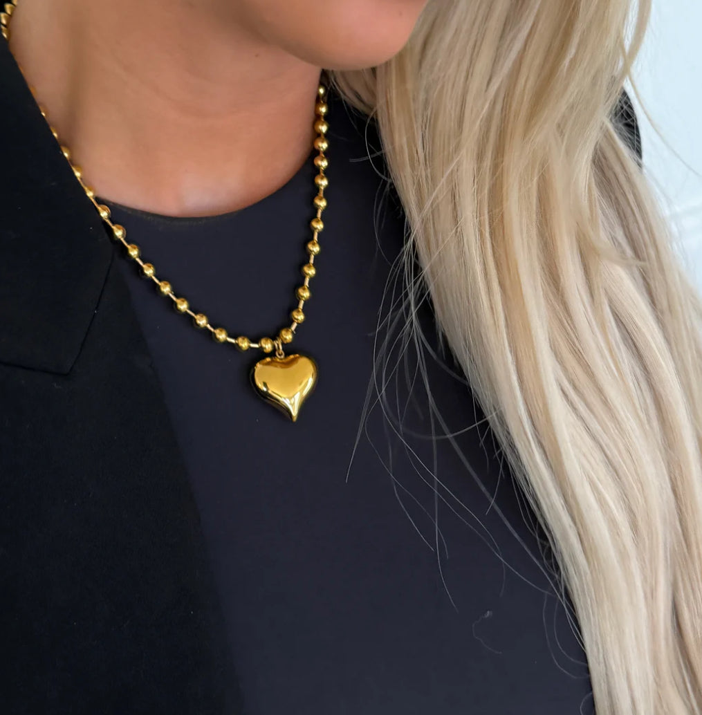 Gold Small Bubble Heart