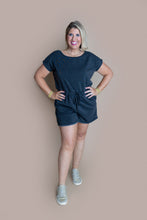 Load image into Gallery viewer, Black Short Sleeve Romper
