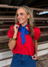Load image into Gallery viewer, Rachel Red Collar Top
