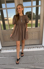 Load image into Gallery viewer, Mocha Pleated Dress
