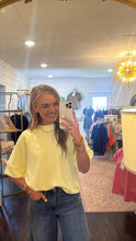 Load image into Gallery viewer, Allie Gathered Yellow Top
