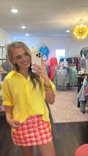 Load image into Gallery viewer, Sutton Yellow Button Down Top
