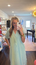 Load image into Gallery viewer, Hayley Green Stripe Dress
