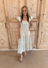 Load image into Gallery viewer, Pastel Plaid Maxi Dress
