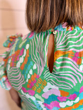 Load image into Gallery viewer, Green Floral Mix Long Dress
