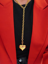 Load image into Gallery viewer, Gold XL Wrap Around Heart Necklace
