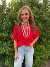 Load image into Gallery viewer, Amber Red Gingham Top
