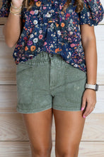 Load image into Gallery viewer, Olive Denim Shorts
