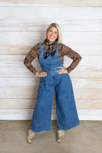 Load image into Gallery viewer, Denim Crisscross Jumpsuit
