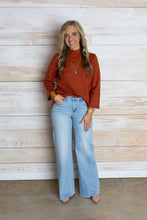Load image into Gallery viewer, Rust Solid Flare Sweater
