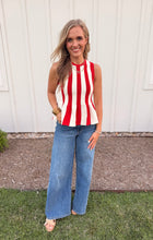 Load image into Gallery viewer, Jen Red Stripe Top
